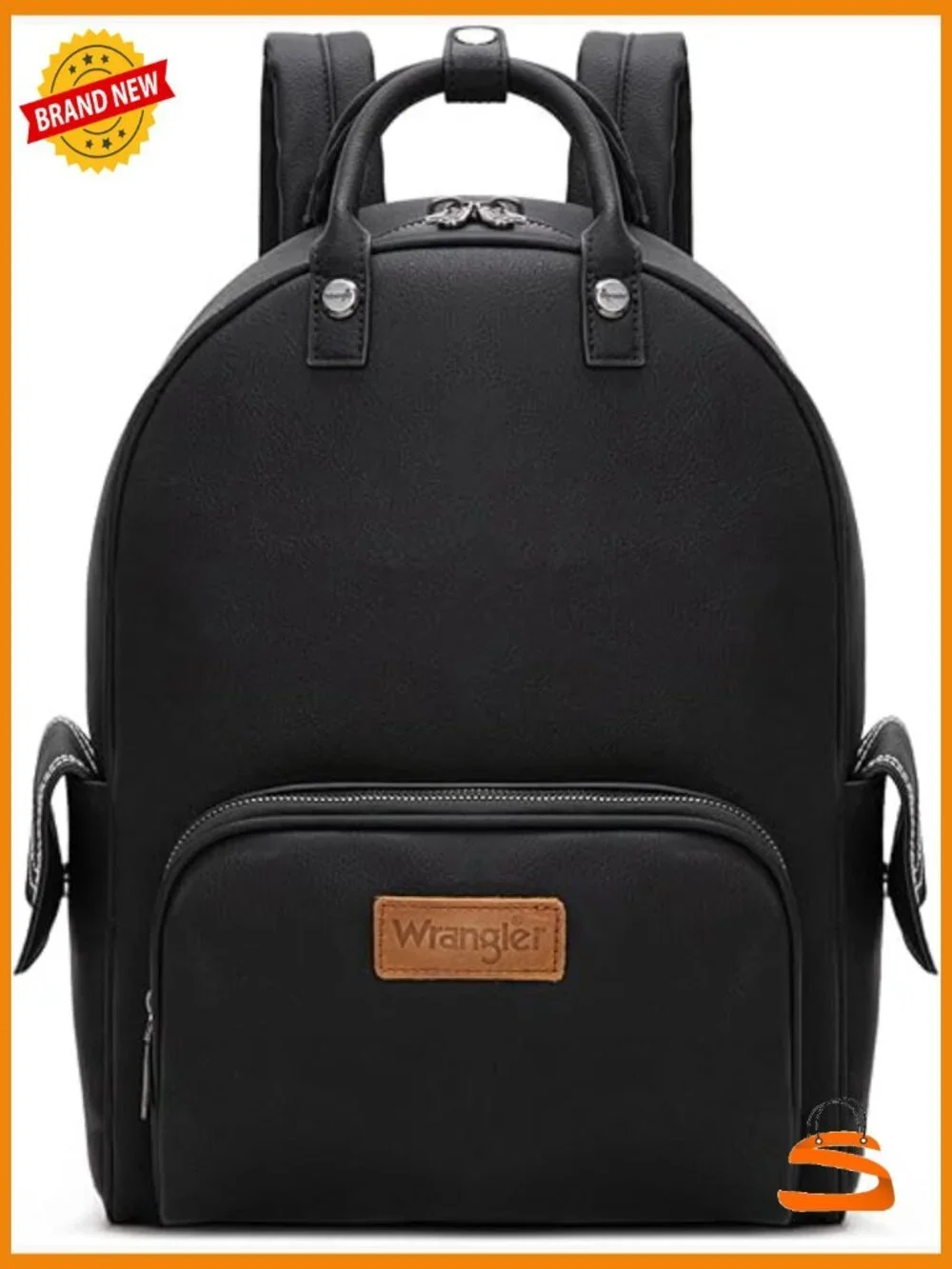 Vintage Style Backpack Purse with Top Handle and Adjustable Strap